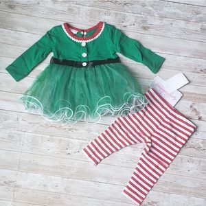 Bonnie Baby Christmas Outfit with Ruffles